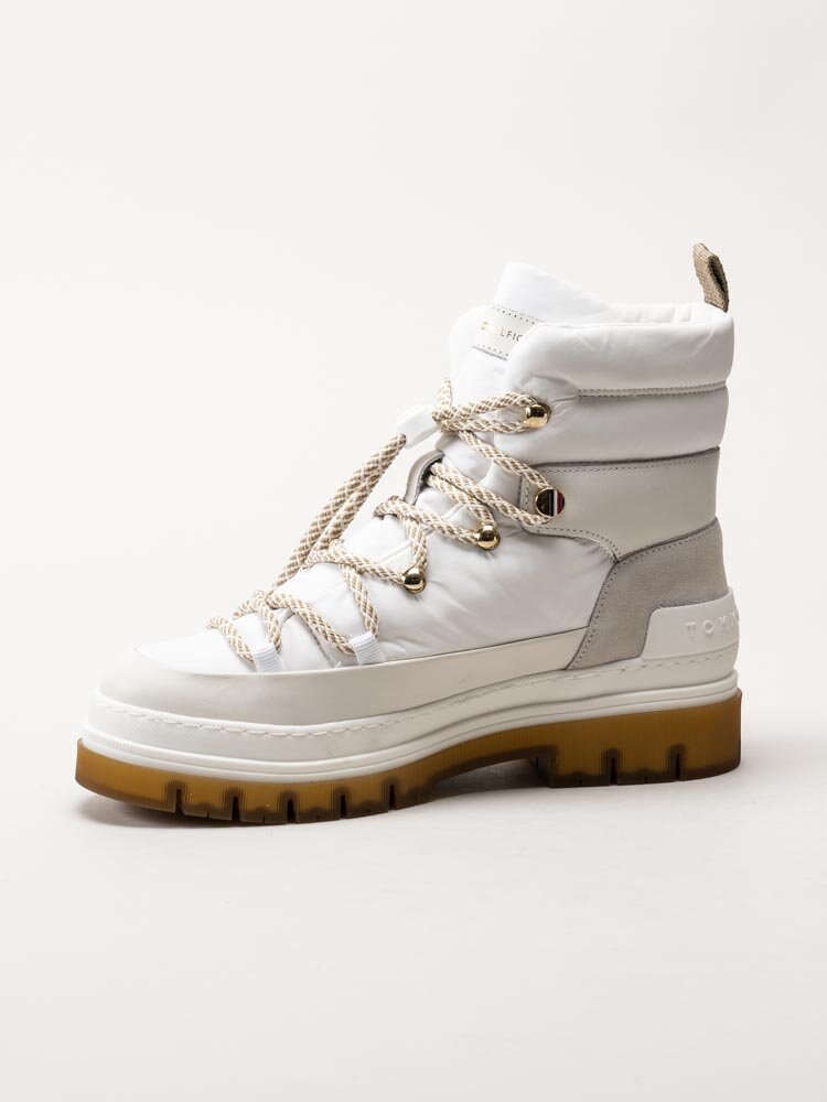 Tommy Hilfiger - Laced Outdoot Boot - Vita fodrade kängor