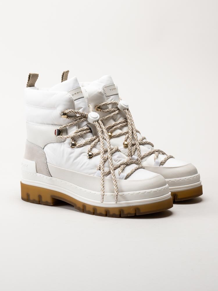 Tommy Hilfiger - Laced Outdoot Boot - Vita fodrade kängor