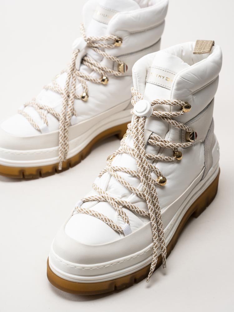 Tommy Hilfiger - Laced Outdoot Boot - Vita fodrade kängor