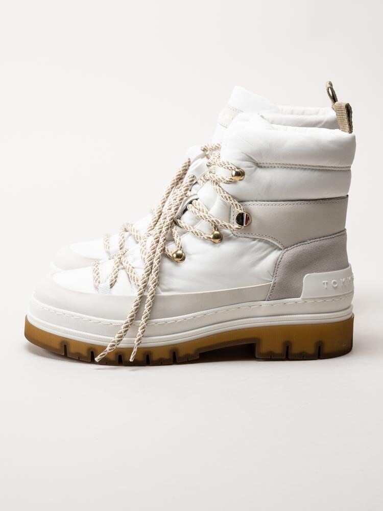 Tommy Hilfiger - Laced Outdoot Boot - Vita fodrade kängor