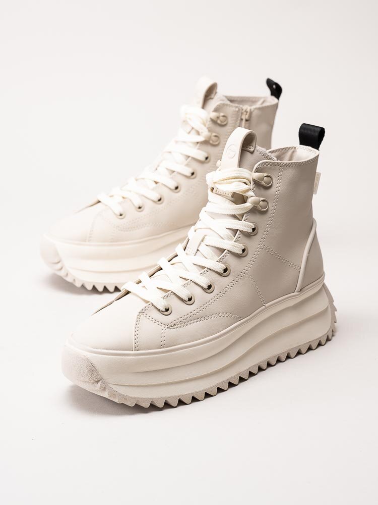 Tamaris - Off white varmfodrade platåkängor