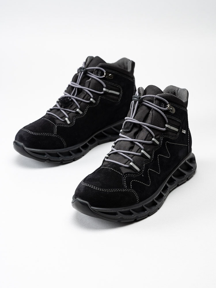 Igi & Co - Donna Kross GTX - Svarta fodrade kängor med Gore-Tex