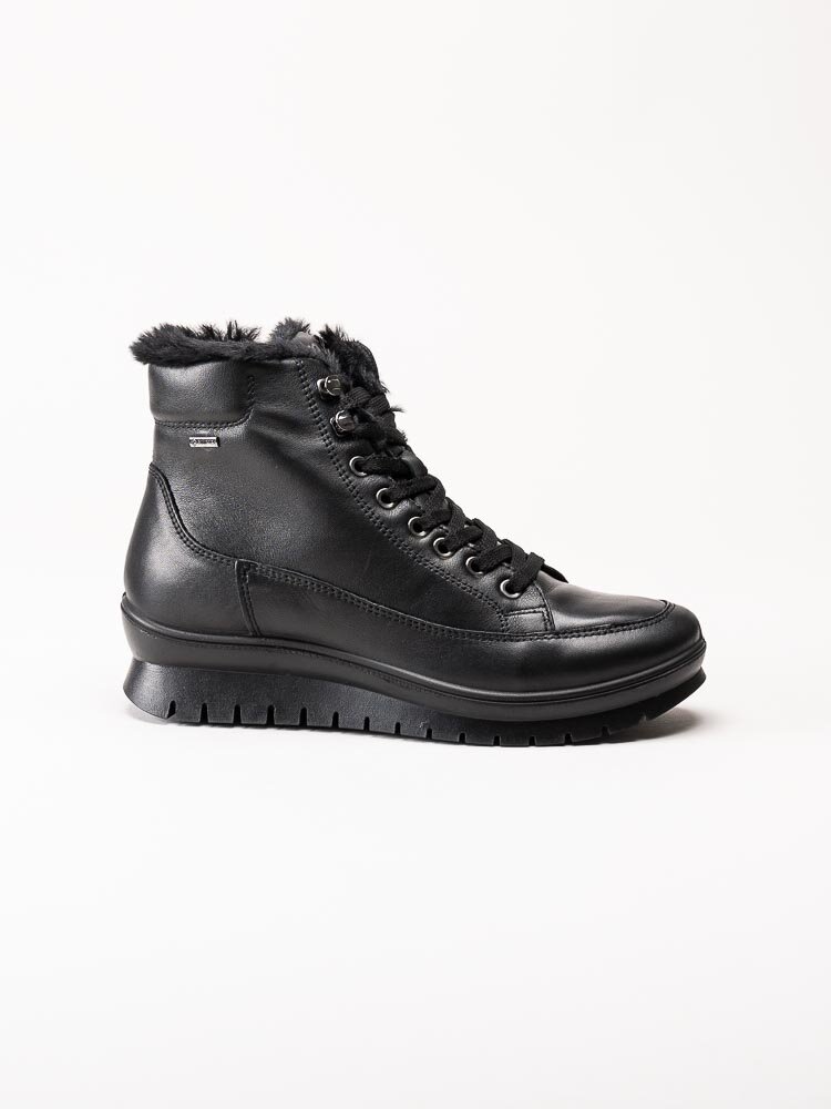 Igi & Co - Donna Kia GTX - Svarta kängor i skinn med Gore-Tex