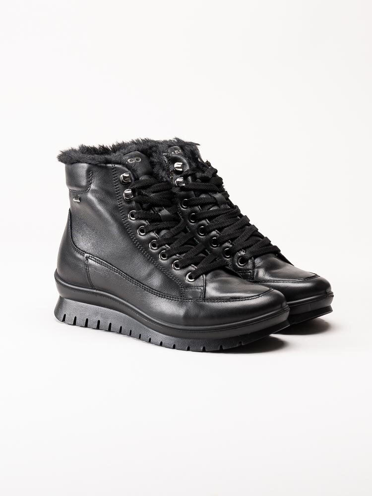 Igi & Co - Donna Kia GTX - Svarta kängor i skinn med Gore-Tex