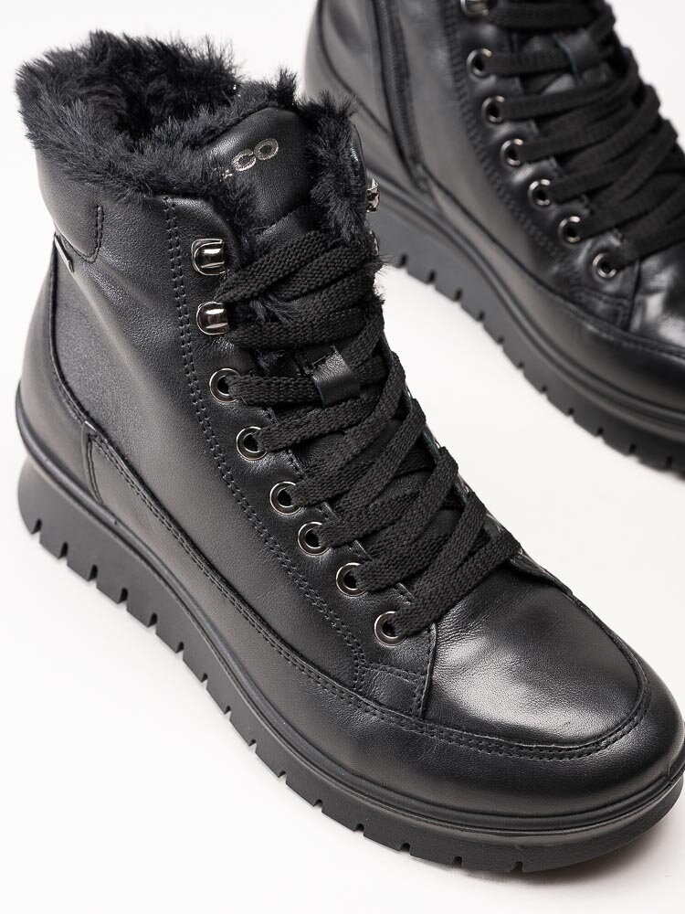 Igi & Co - Donna Kia GTX - Svarta kängor i skinn med Gore-Tex