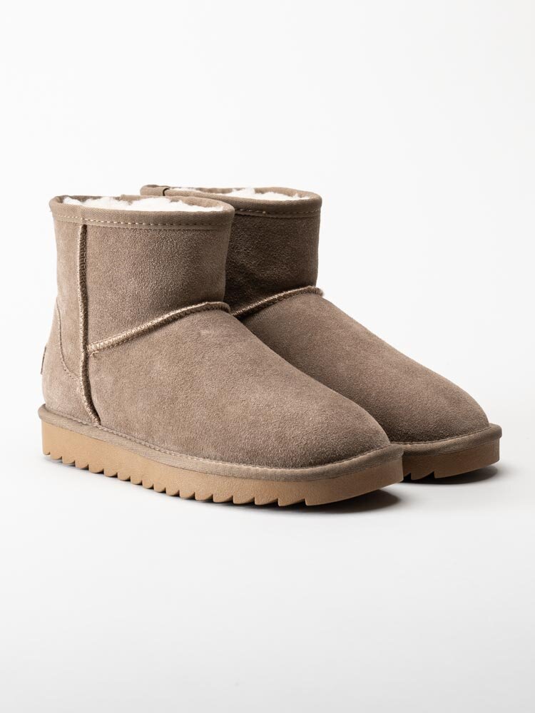 Colors of California - Beige varmfodrade boots i mocka