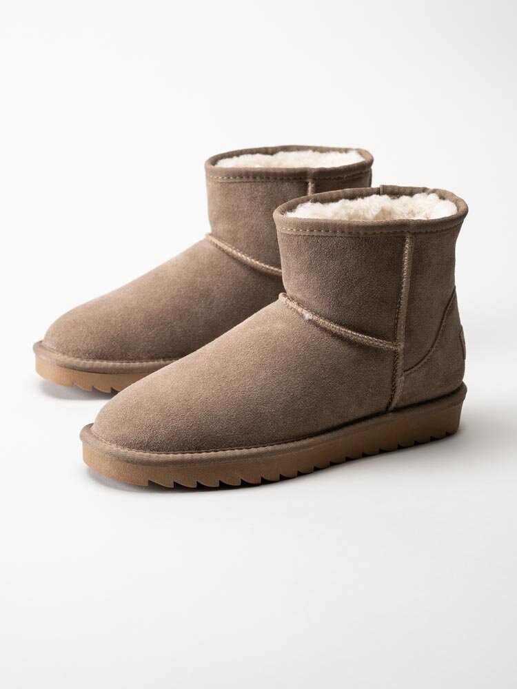 Colors of California - Beige varmfodrade boots i mocka