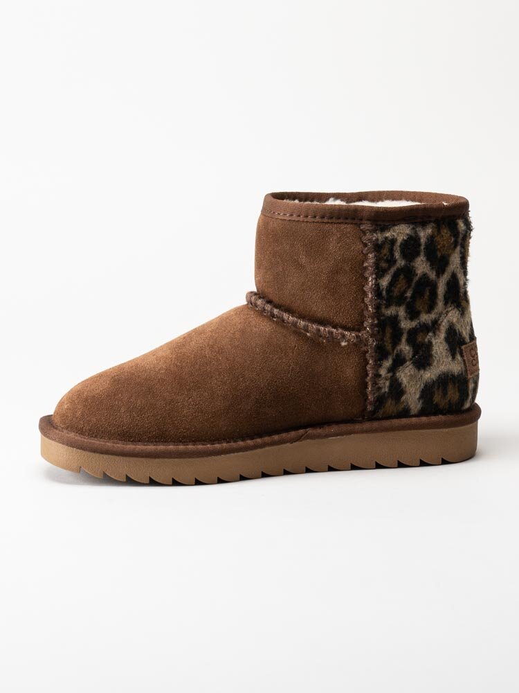 Colors of California - Leopard printade varmfodrade boots i mocka