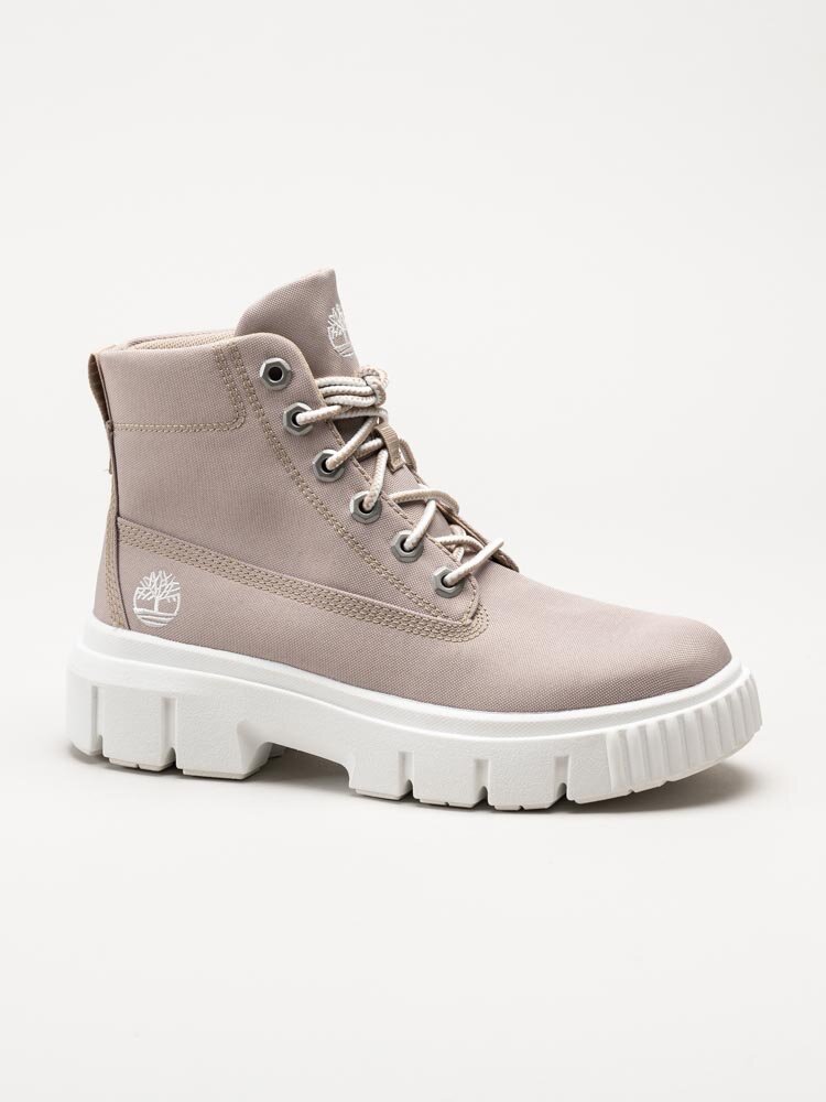 Timberland - Greyfield Fabric boot - Beige canvas-känga med chunky sula