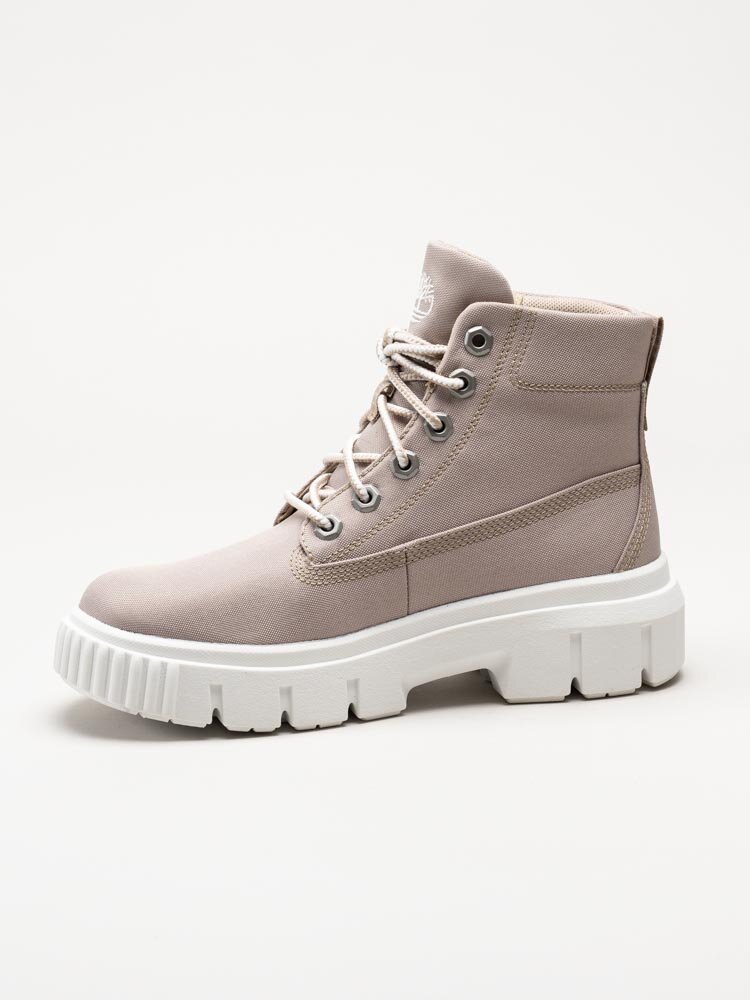 Timberland - Greyfield Fabric boot - Beige canvas-känga med chunky sula