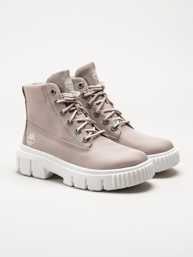 Timberland - Greyfield Fabric boot - Beige canvas-känga med chunky sula