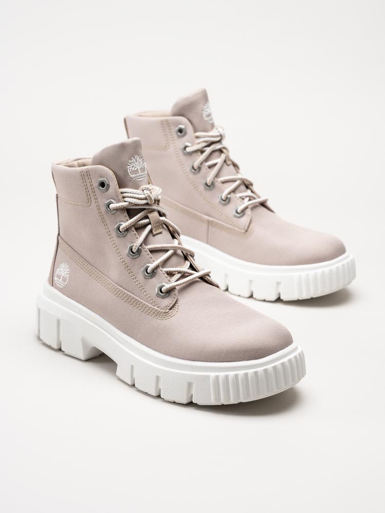 Timberland - Greyfield Fabric boot - Beige canvas-känga med chunky sula