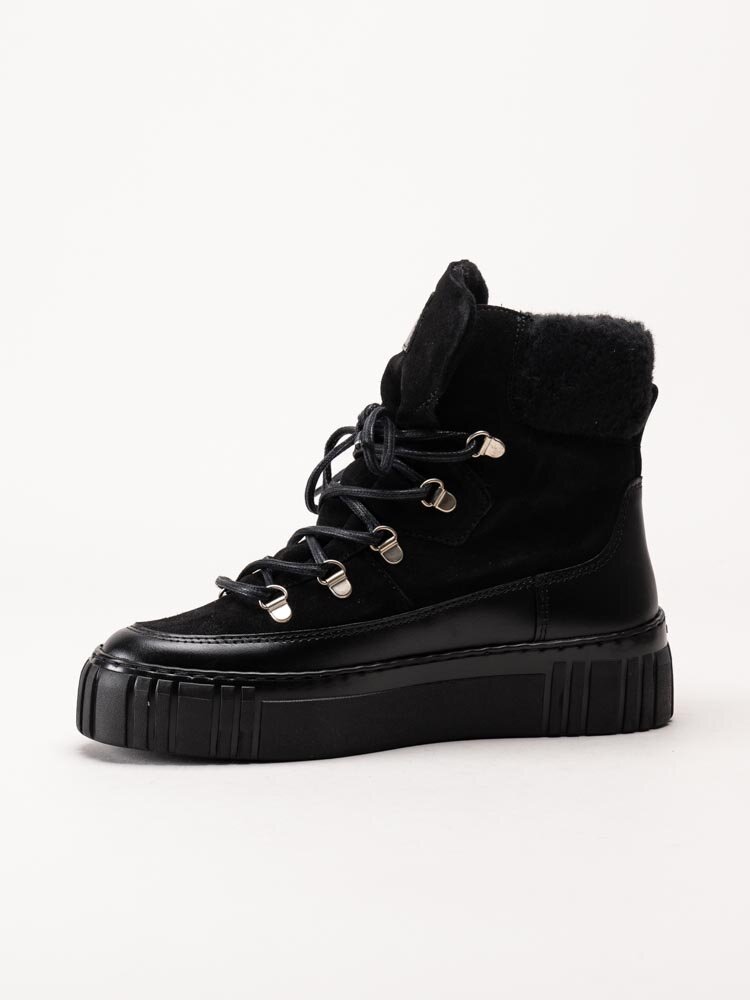 Gant Footwear - Snowmont Mid Boot - Svarta ullfodrade pjäxkängor