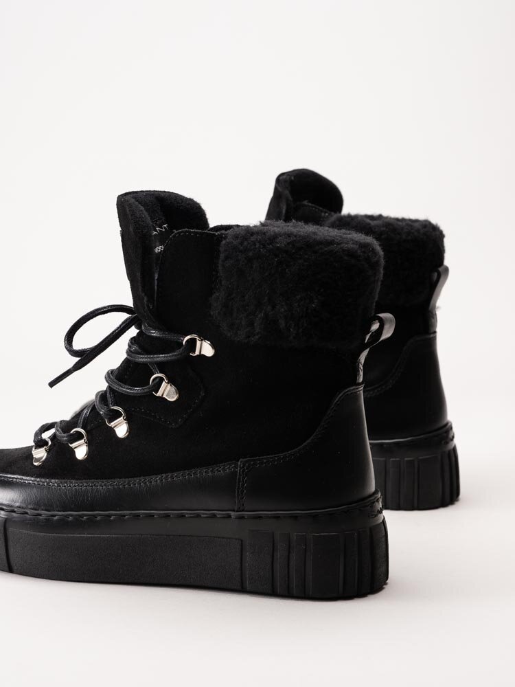 Gant Footwear - Snowmont Mid Boot - Svarta ullfodrade pjäxkängor
