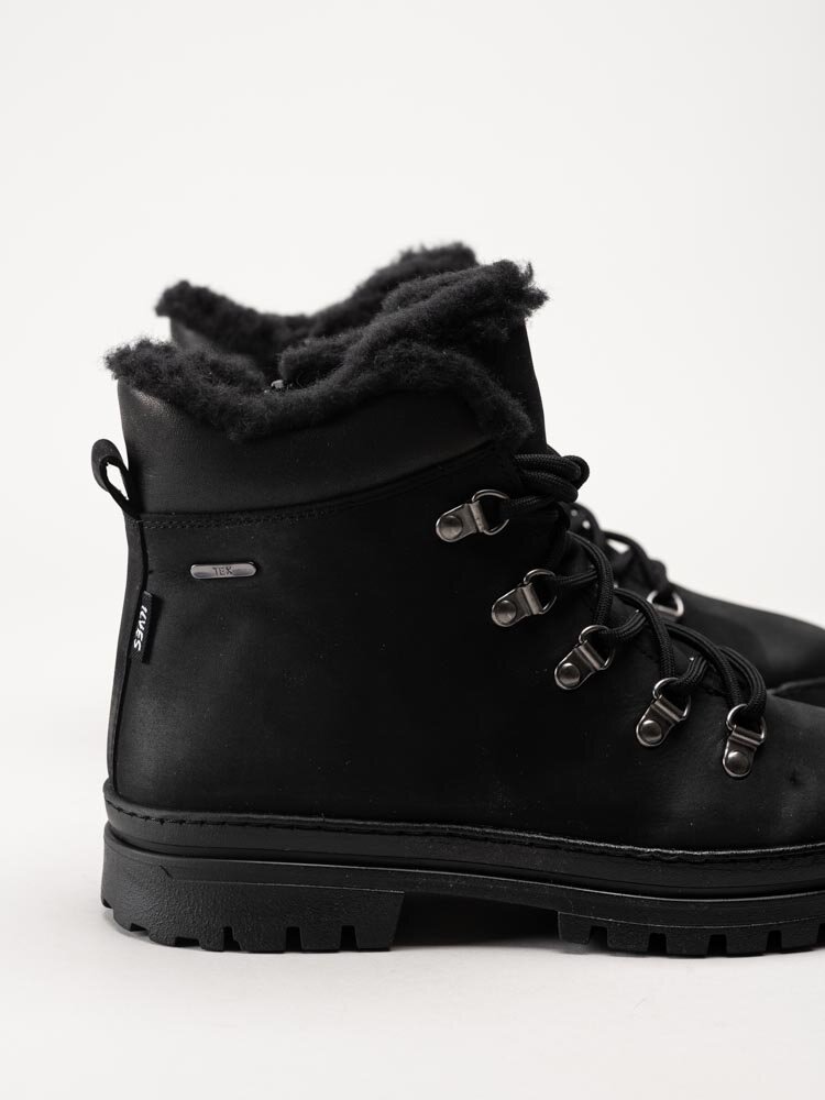 Ilves - Ilves Wool Tex Alpi - Svarta broddkängor i oljad nubuck