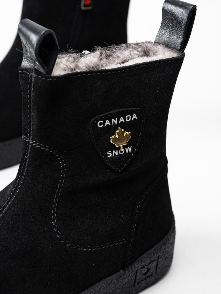 Canada Snow - Quebec Grip - Svarta curlingkängor i mocka