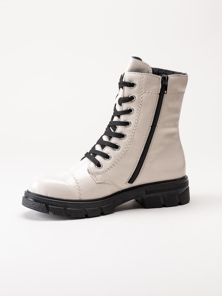 Rieker - Off white fodrade kängor