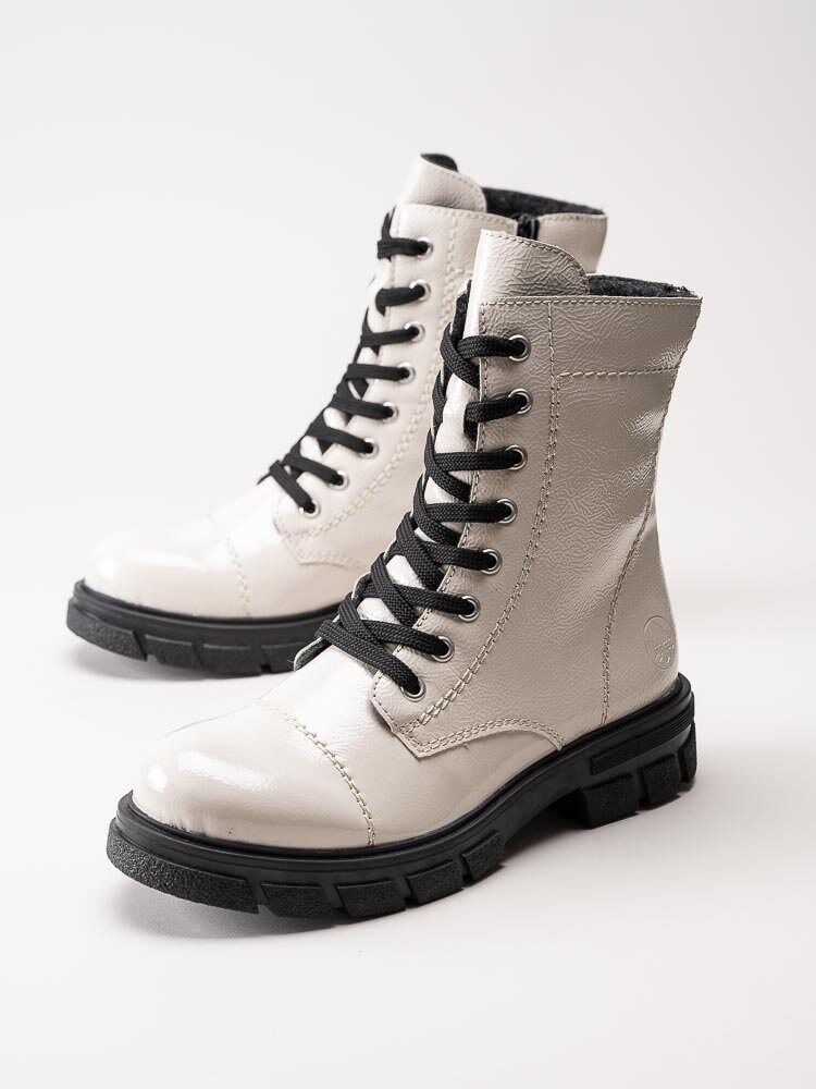 Rieker - Off white fodrade kängor