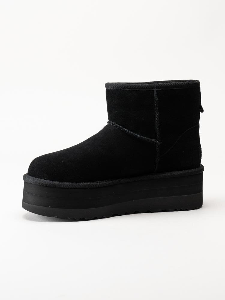 UGG - W Classic Mini Platform - Svarta platåboots i mocka