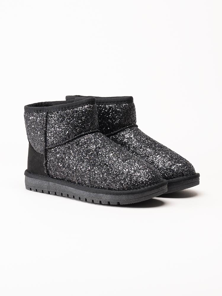 Duffy - Svarta boots med glitter