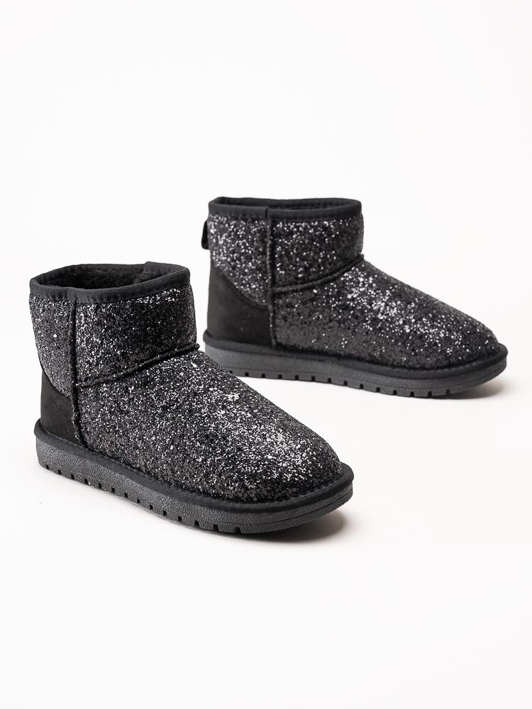 Duffy - Svarta boots med glitter