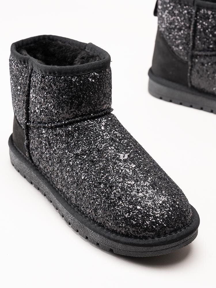 Duffy - Svarta boots med glitter