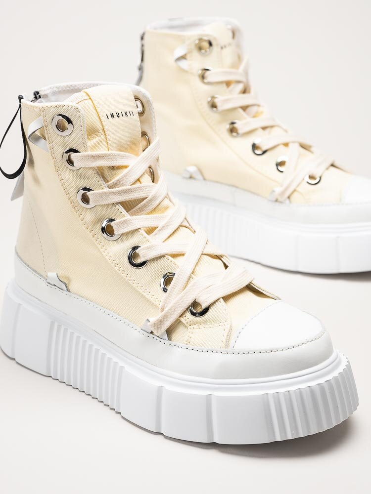 Inuikii - Canvas High 23 - Gula höga sneakers med platåsula