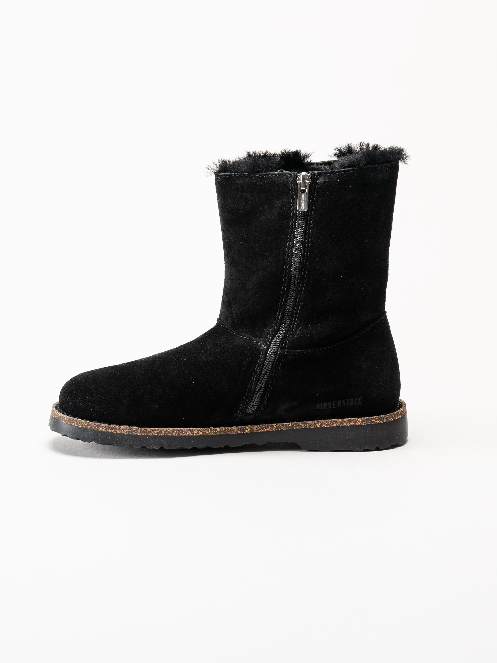 Birkenstock - Uppsala Zip Shearling suede - Svarta boots i mocka