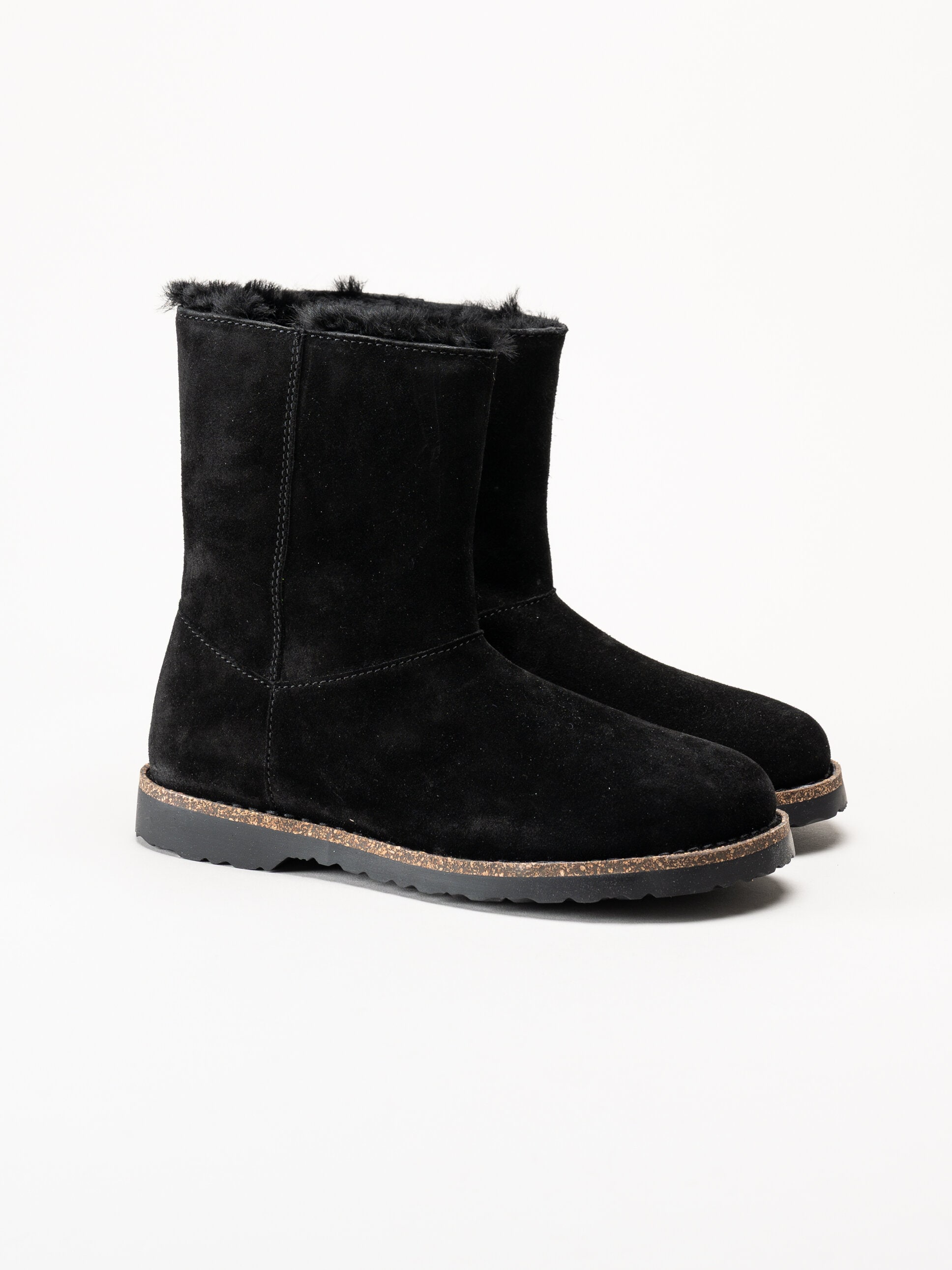 Birkenstock - Uppsala Zip Shearling suede - Svarta boots i mocka