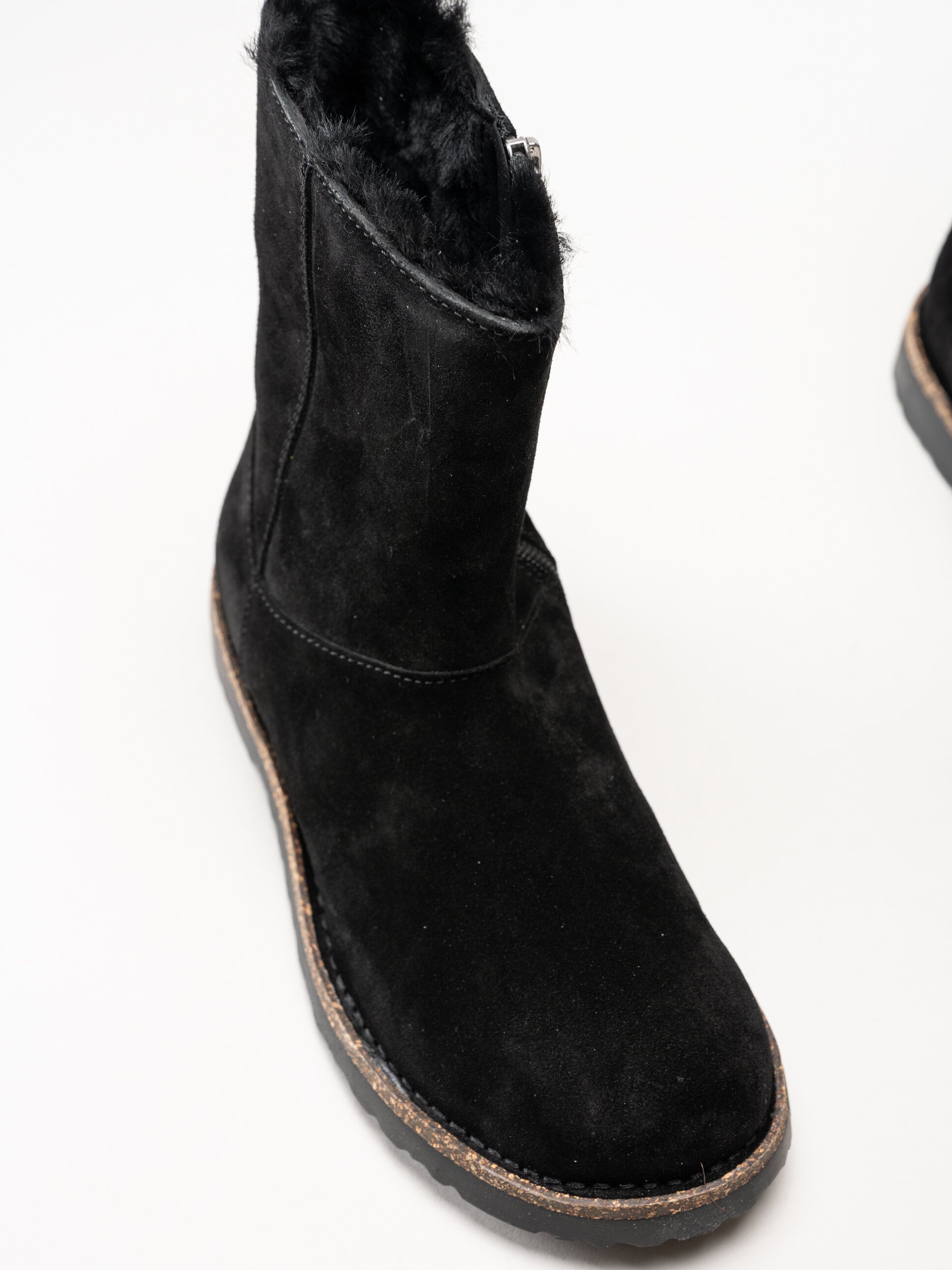 Birkenstock - Uppsala Zip Shearling suede - Svarta boots i mocka
