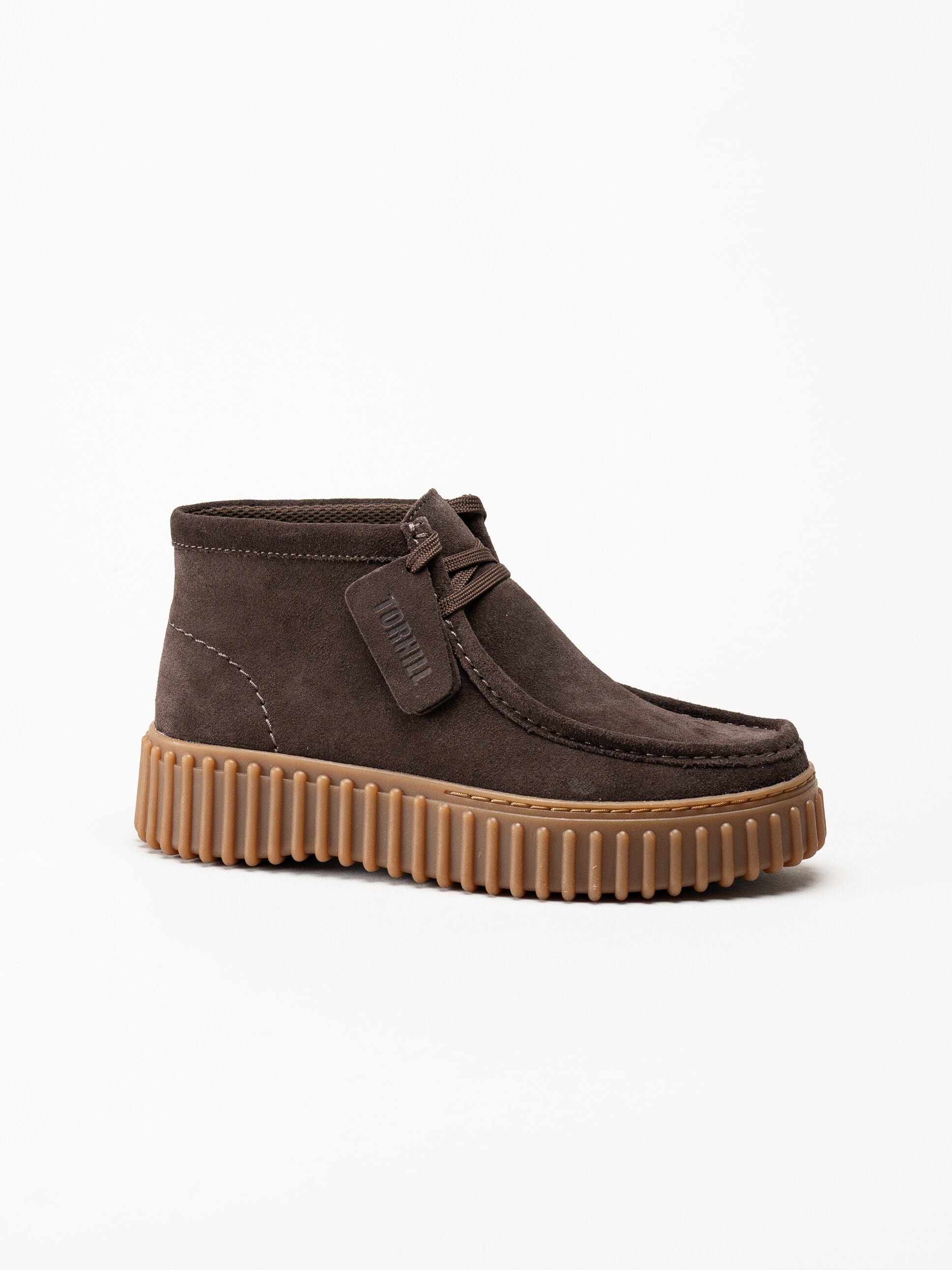 Clarks - Torhill Moss D - Mörkbruna kängor i mocka