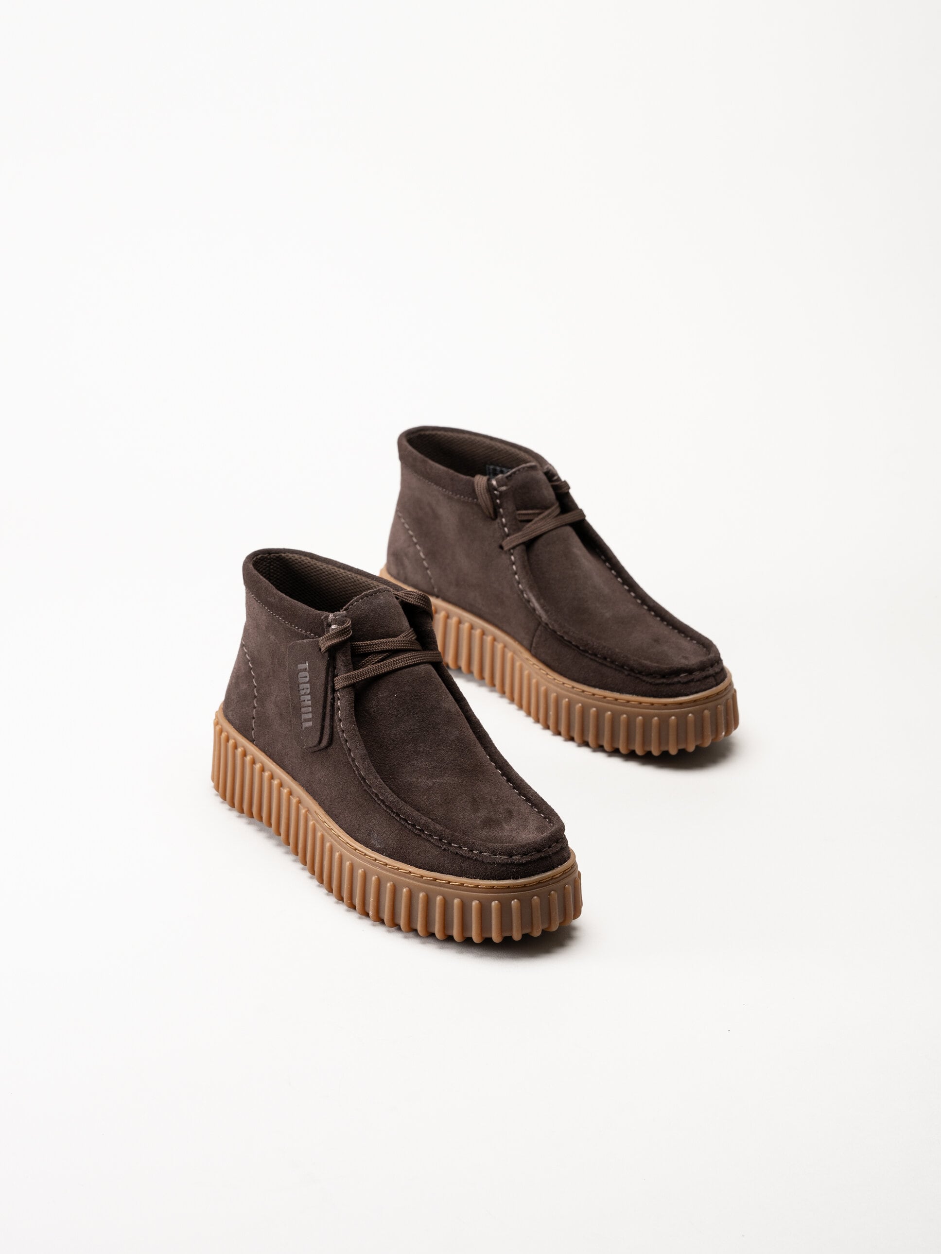 Clarks - Torhill Moss D - Mörkbruna kängor i mocka
