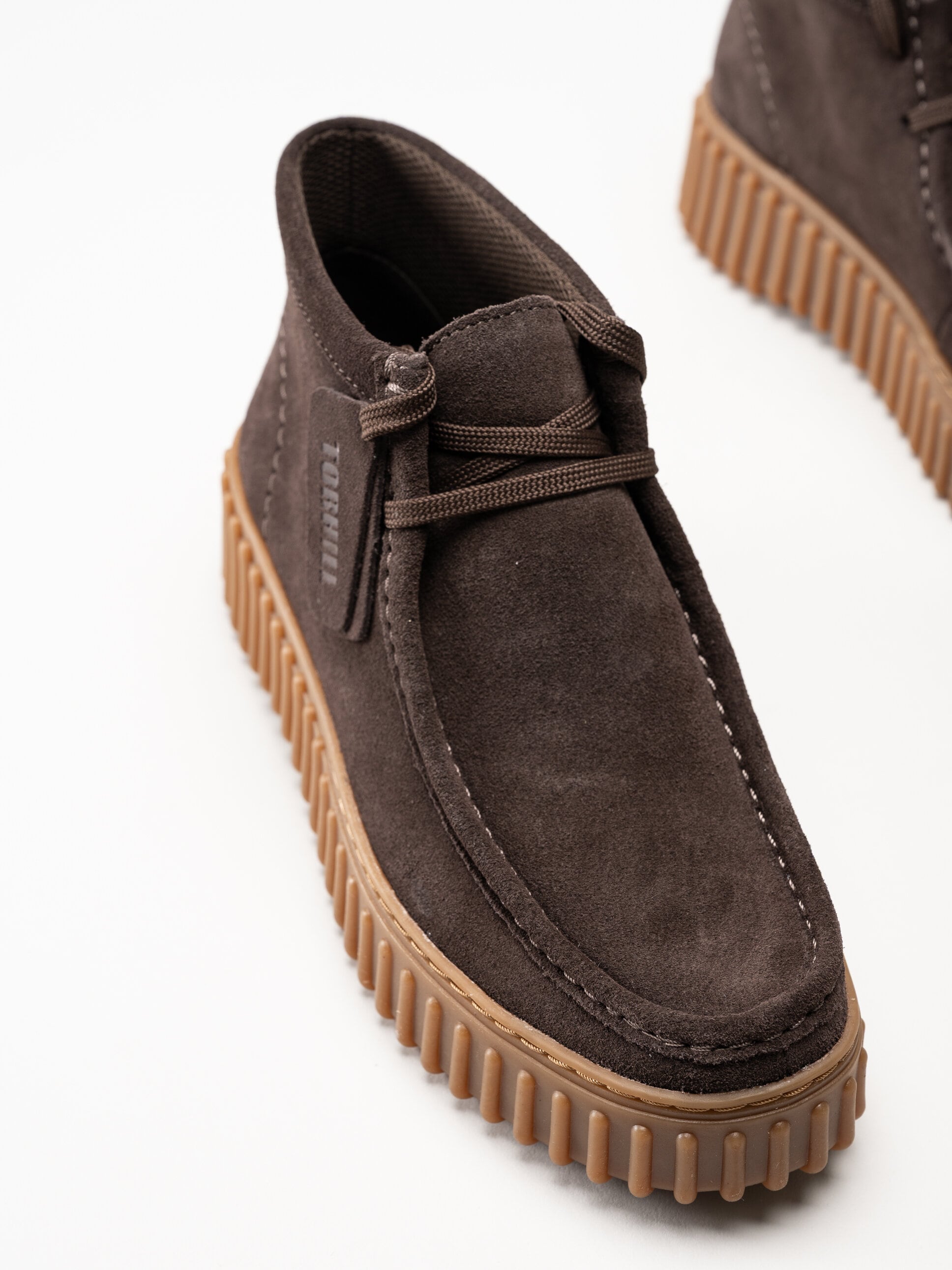 Clarks - Torhill Moss D - Mörkbruna kängor i mocka
