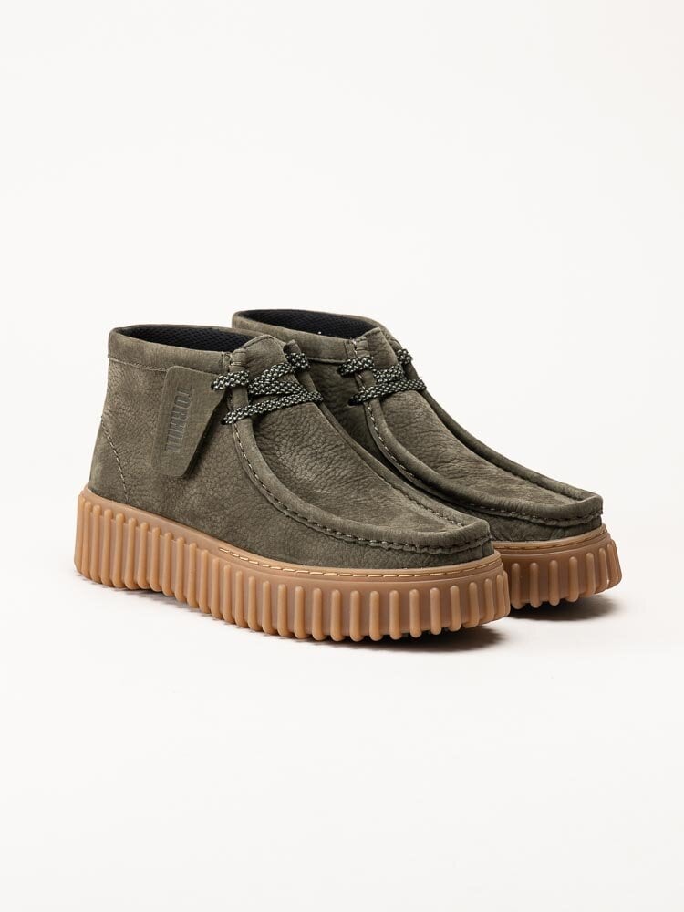Clarks - Torhill Moss D - Gröna kängor i nubuck