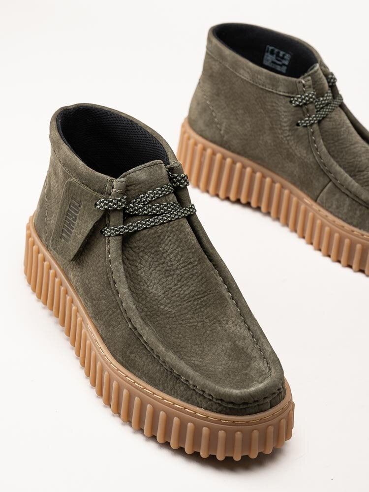 Clarks - Torhill Moss D - Gröna kängor i nubuck