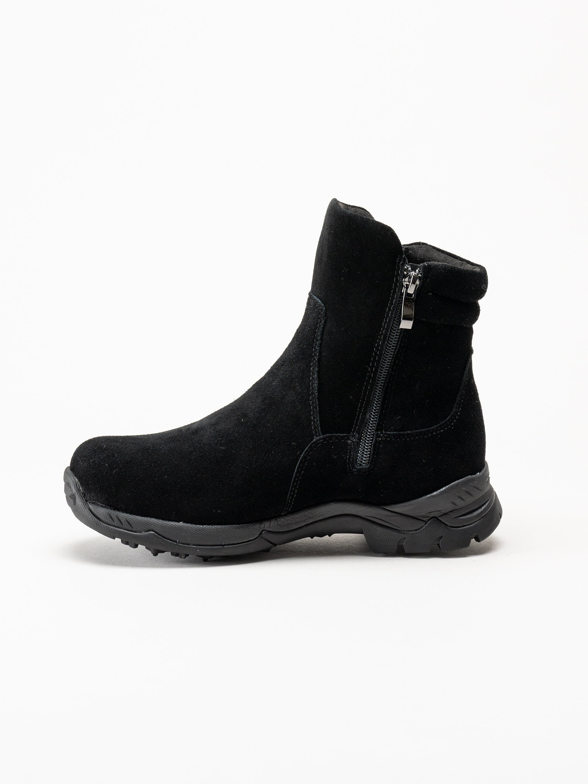 Eskimo - Kenton Studs - Svarta fodrade boots med dobbar i mocka