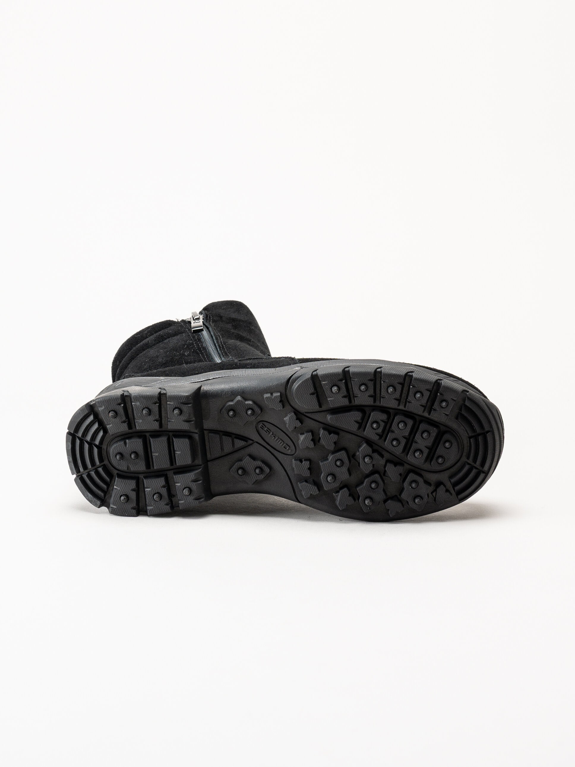Eskimo - Kenton Studs - Svarta fodrade boots med dobbar i mocka