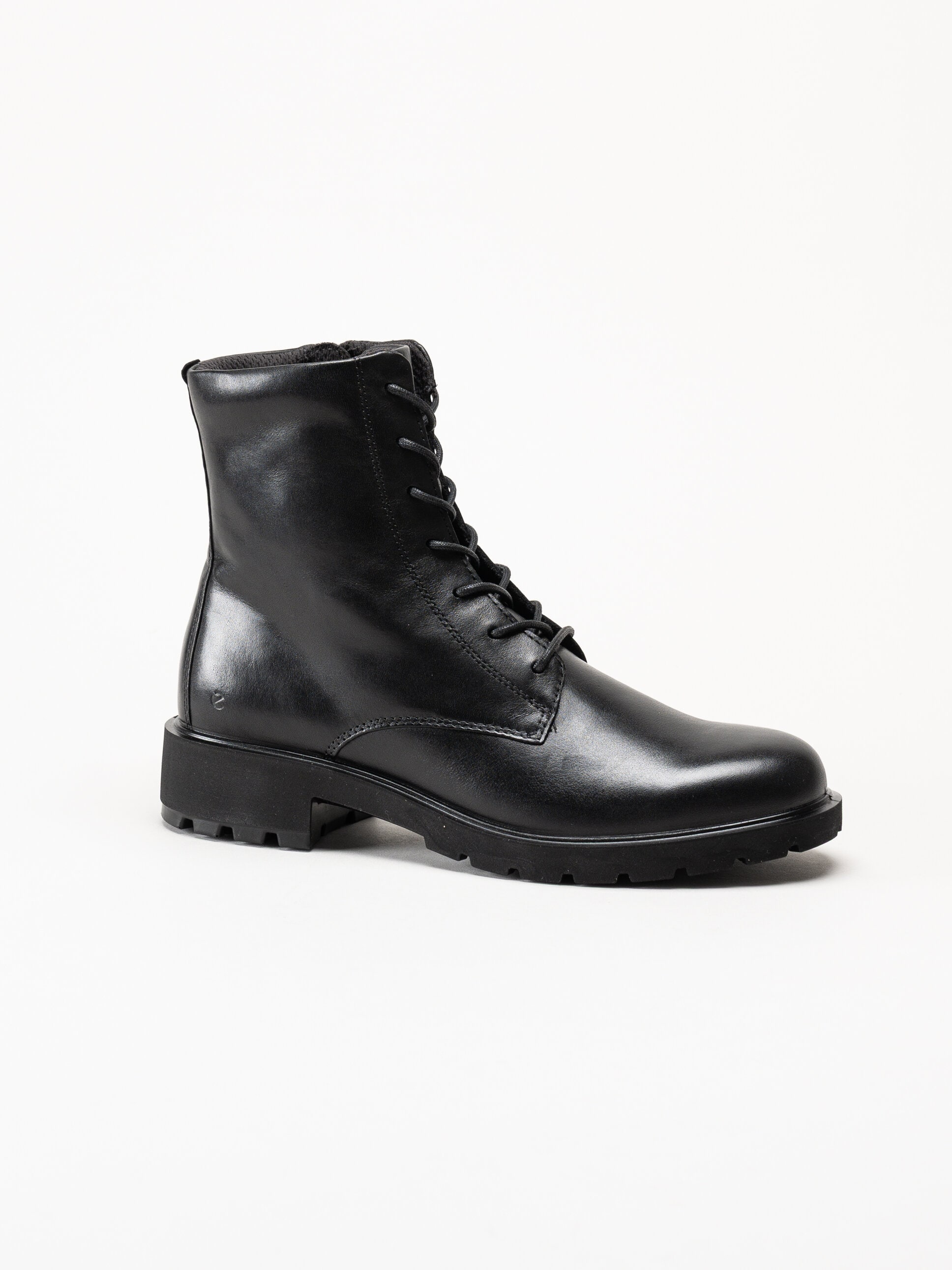 Ecco - Metro Vienna Lace Boot - Svarta kängor i skinn