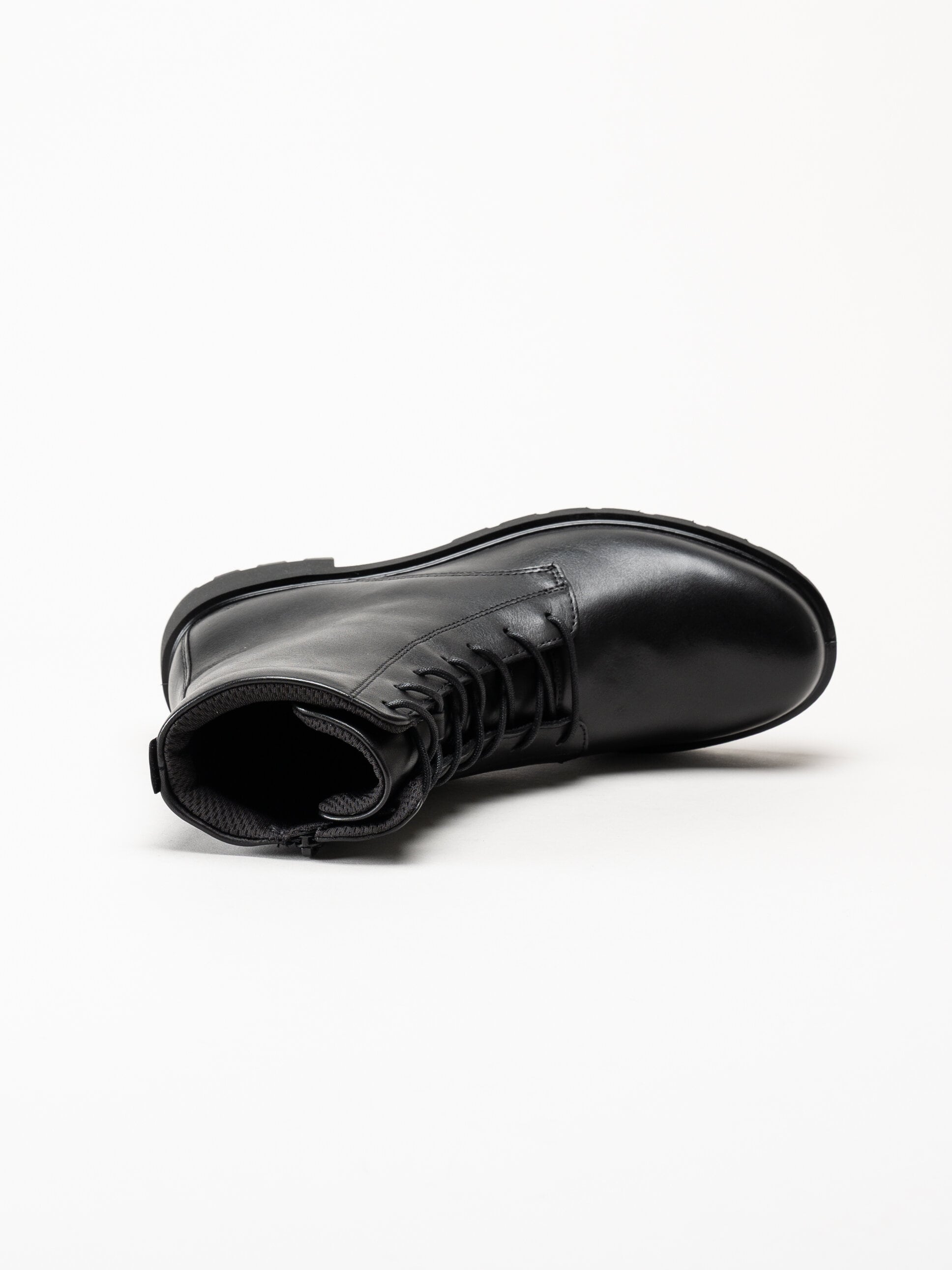 Ecco - Metro Vienna Lace Boot - Svarta kängor i skinn