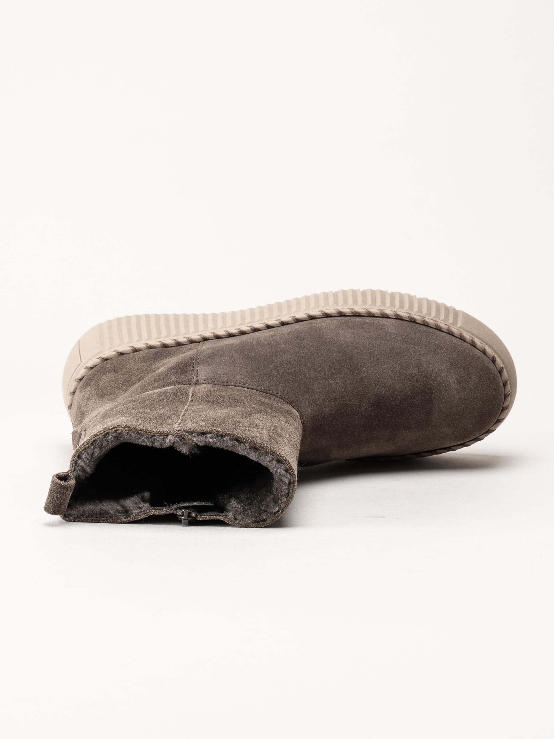 Gabor - Grå ullfodrade boots i mocka