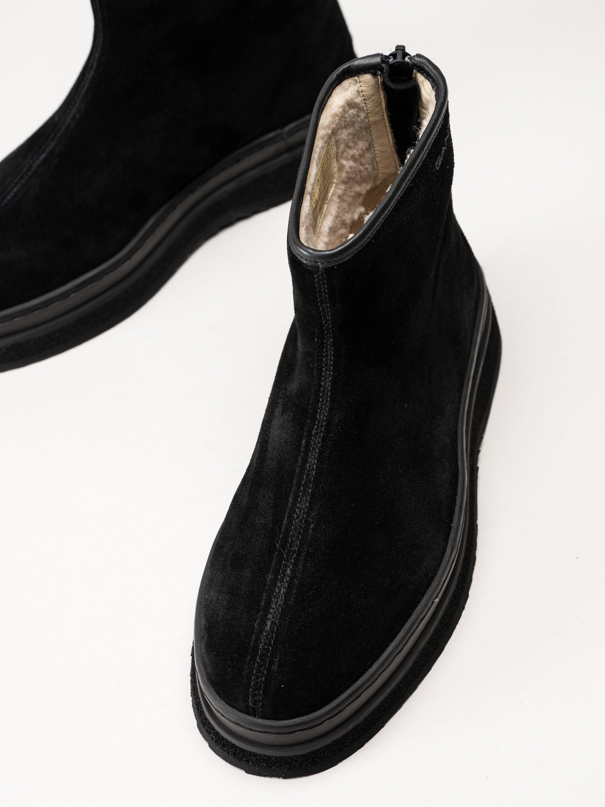 Gant Footwear - Sistown Mid Boot - Svarta varmfodrade boots i mocka
