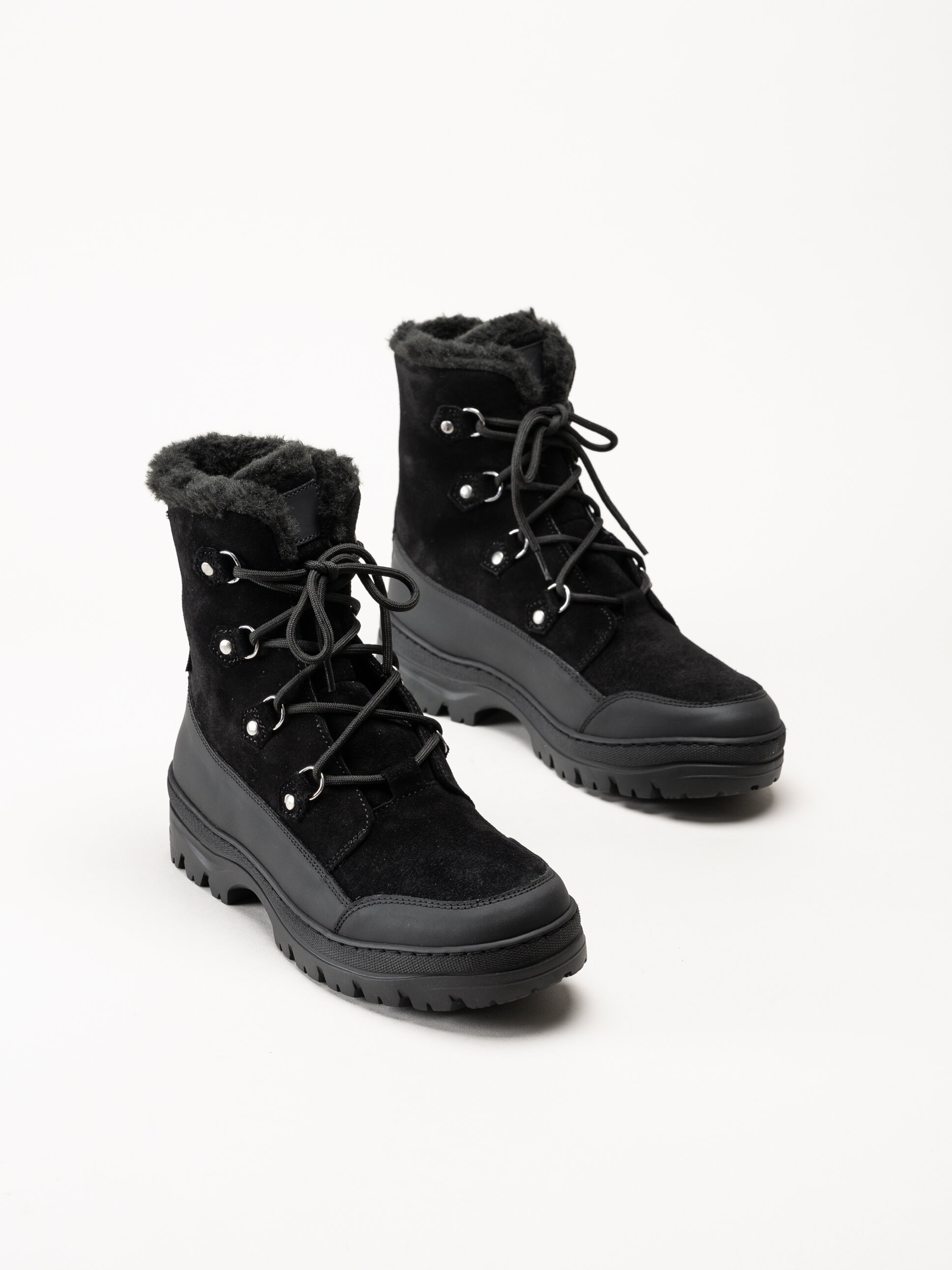 Ilves - Ilves Midbyn Wool Tex Alpi - Svarta fodrade kängor i mocka