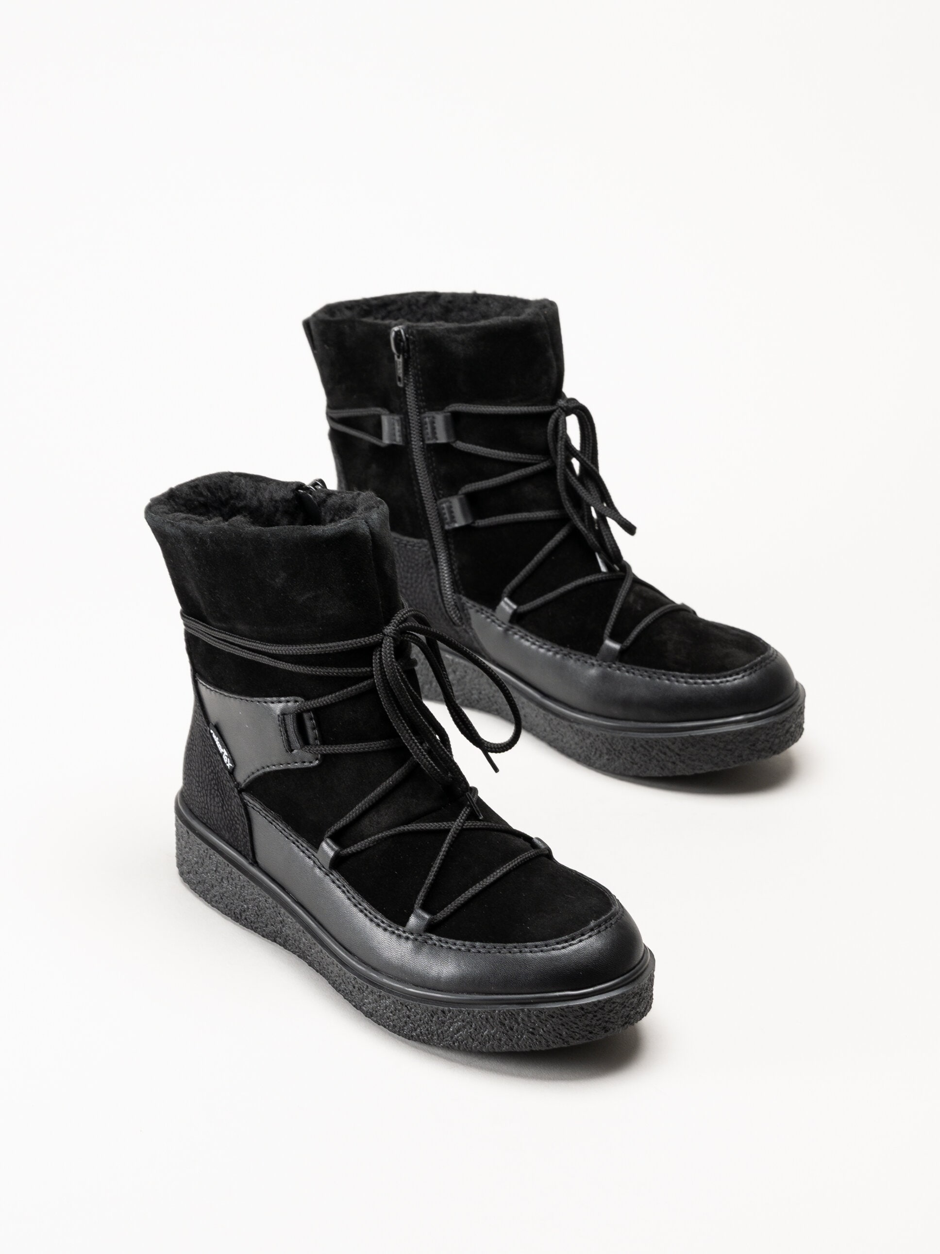 Rieker - Svarta fodrade vinterboots