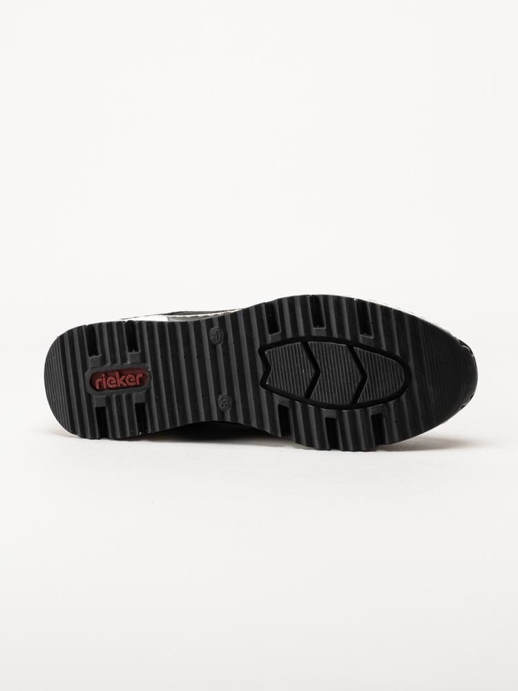 Rieker - Svarta sneakerboots med kilklack