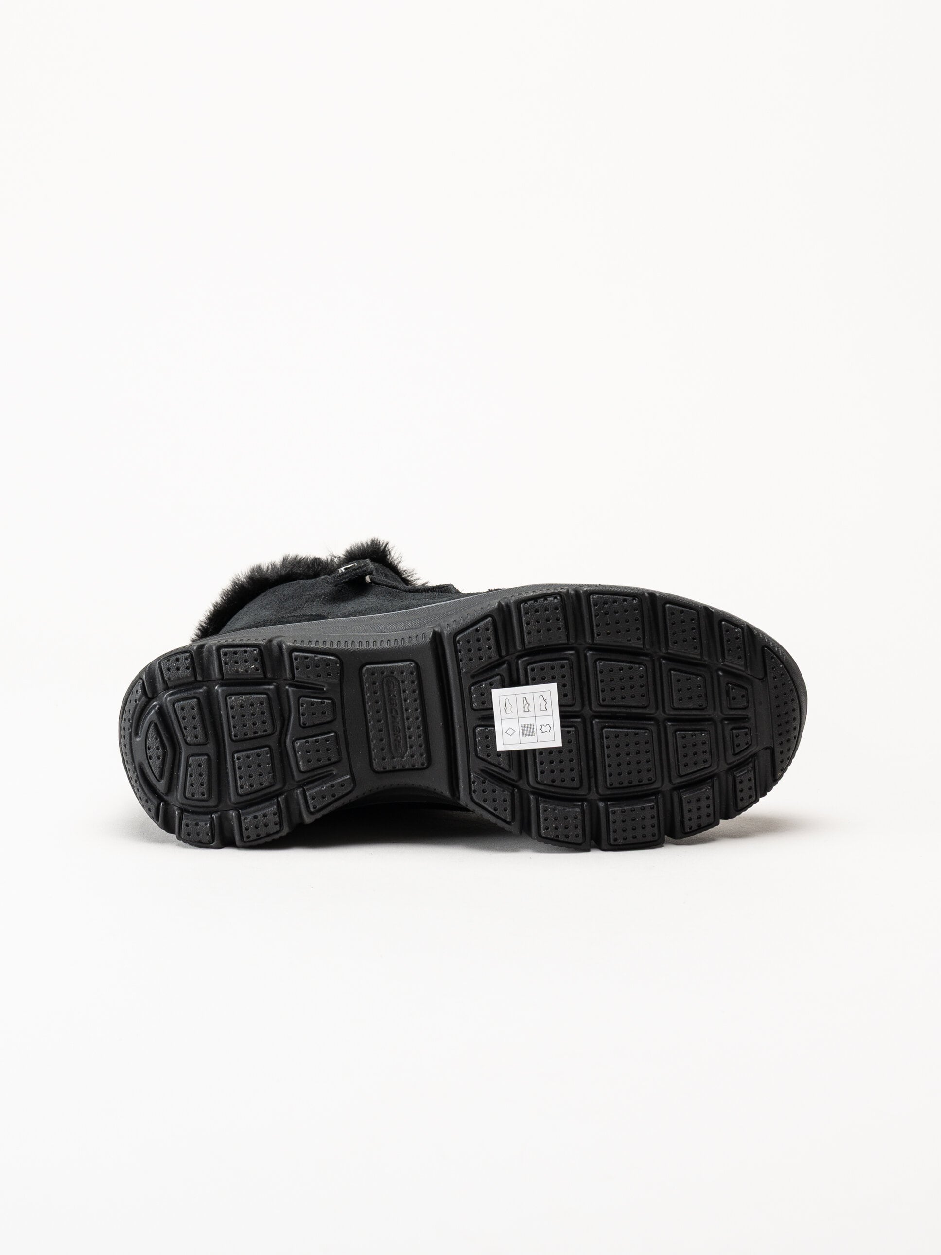Skechers - Svarta fodrade kängor i mocka