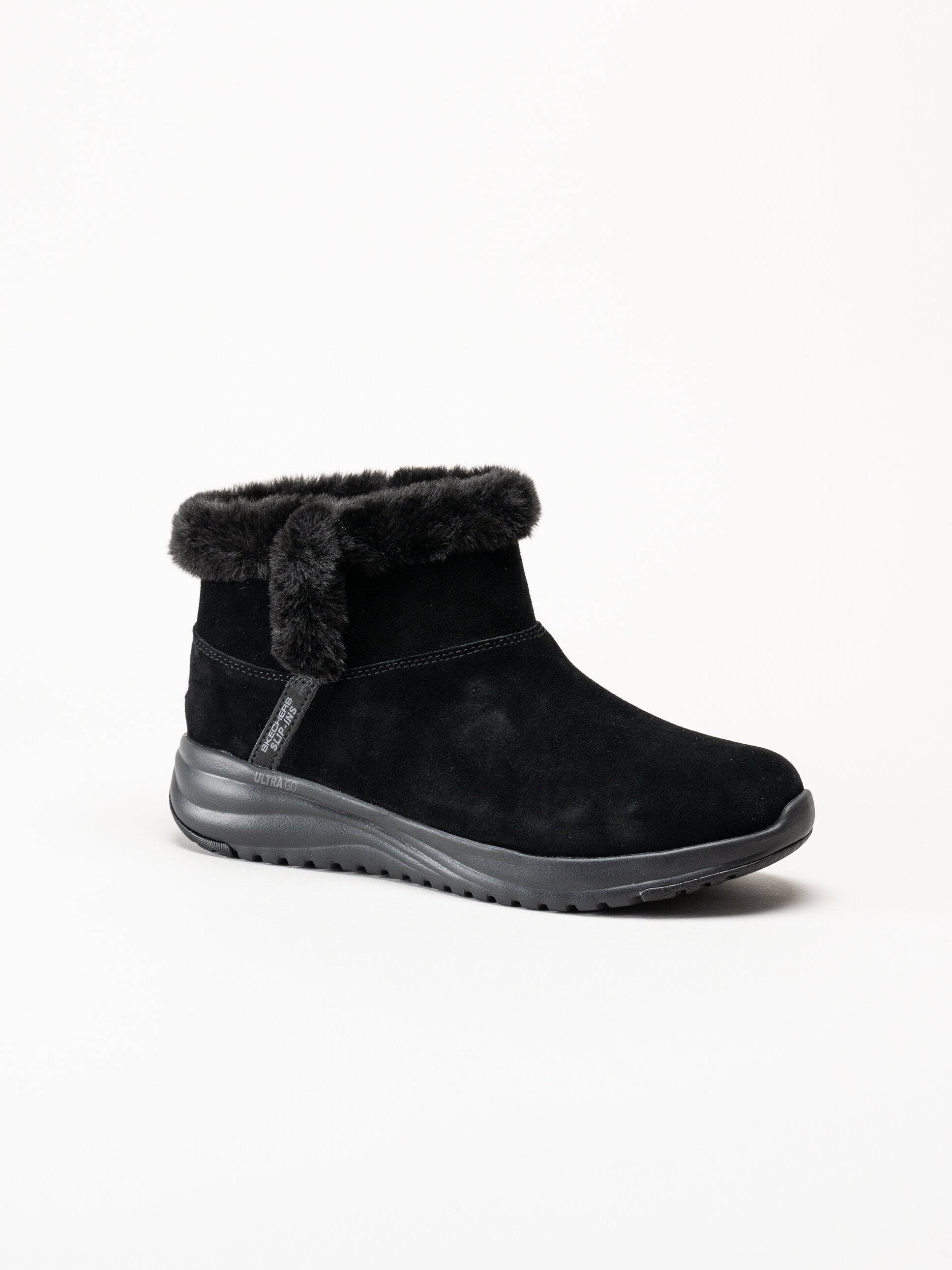 Skechers - On-The-Go Stellar - Svarta fodrade boots i mocka