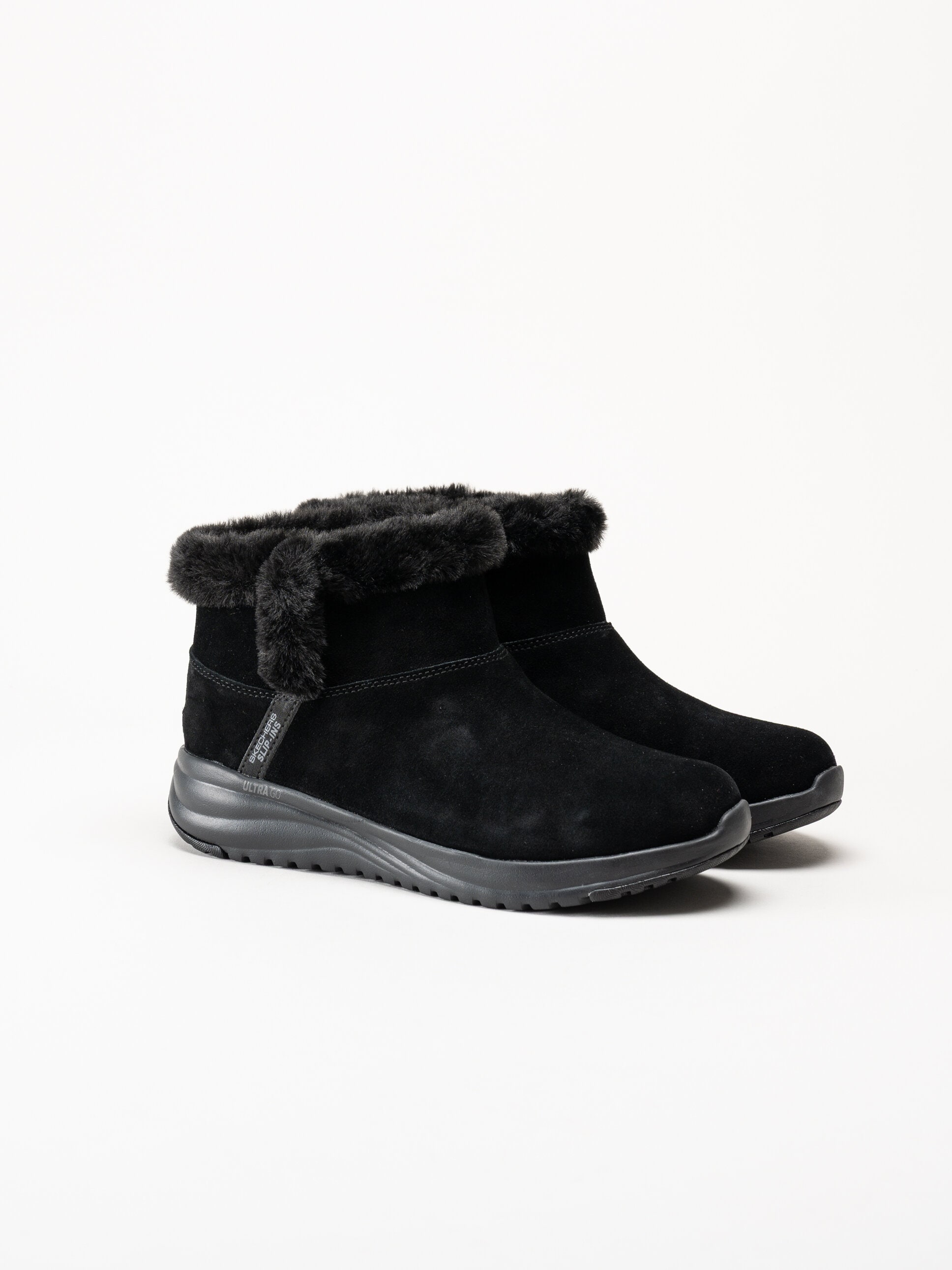 Skechers - On-The-Go Stellar - Svarta fodrade boots i mocka