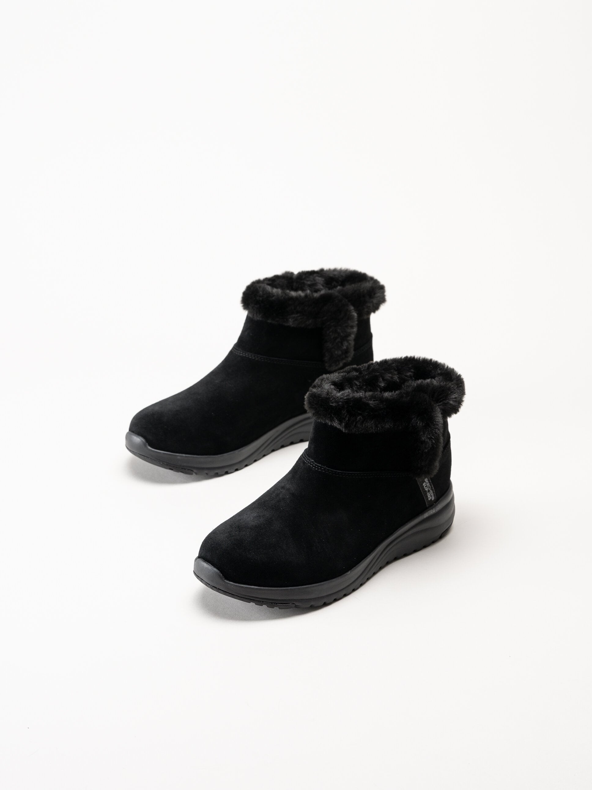 Skechers - On-The-Go Stellar - Svarta fodrade boots i mocka