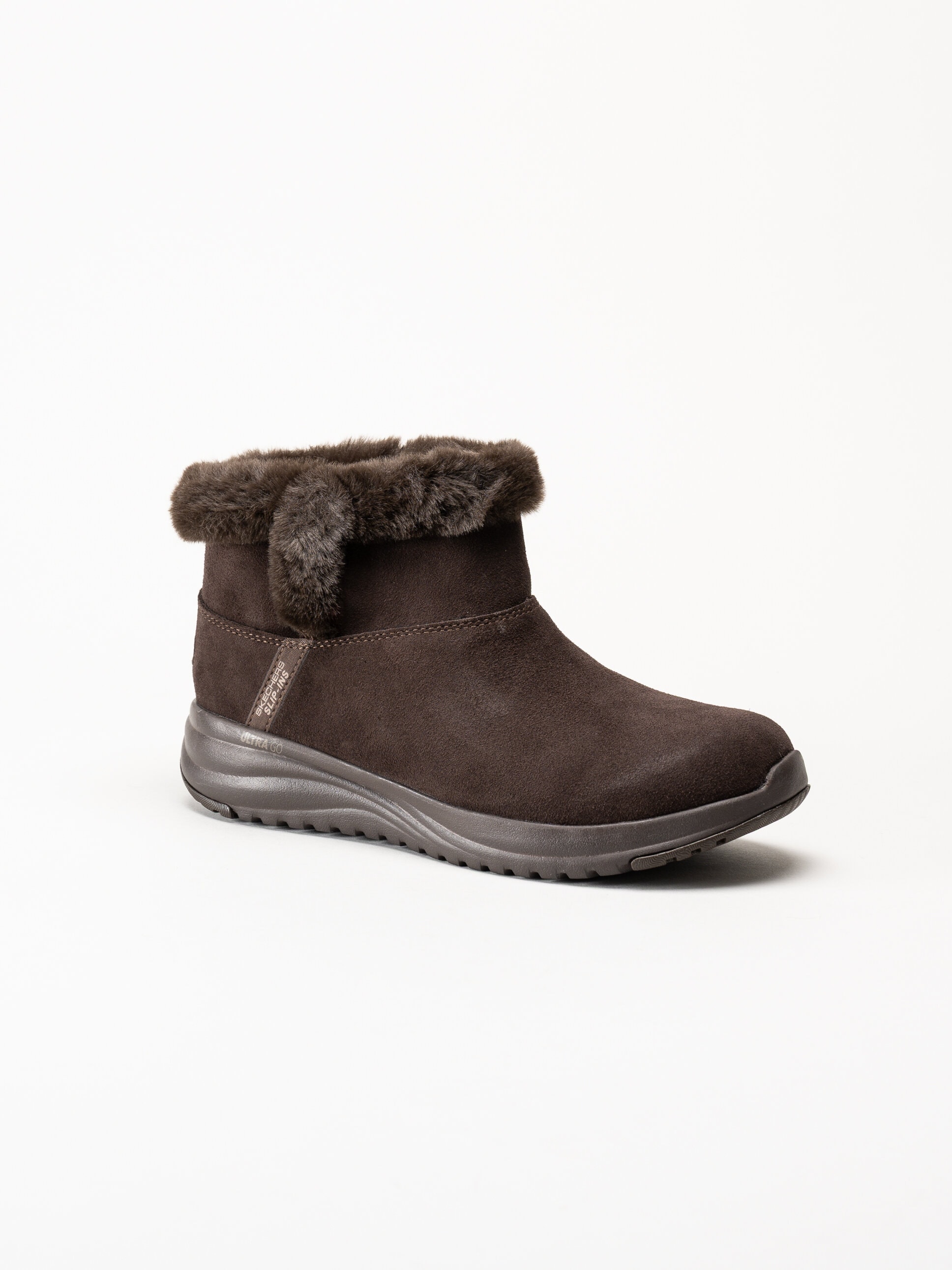 Skechers - On-The-Go Stellar - Mörkbruna boots i mocka