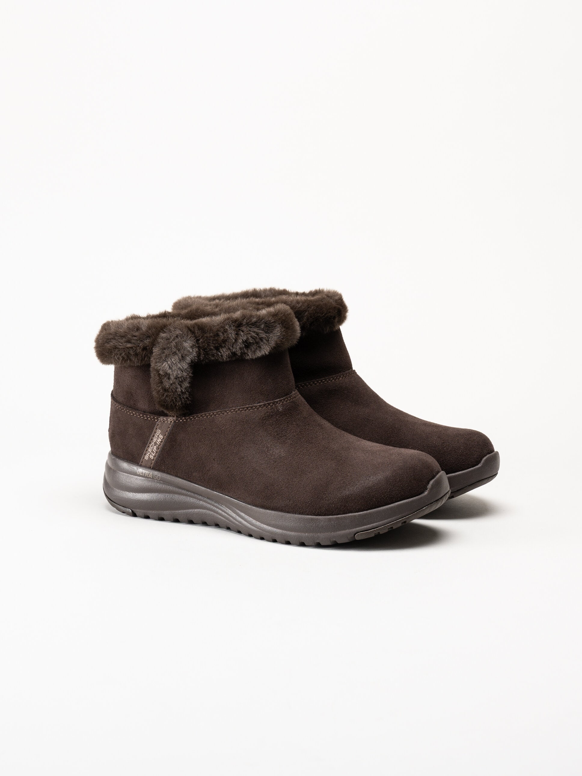 Skechers - On-The-Go Stellar - Mörkbruna boots i mocka